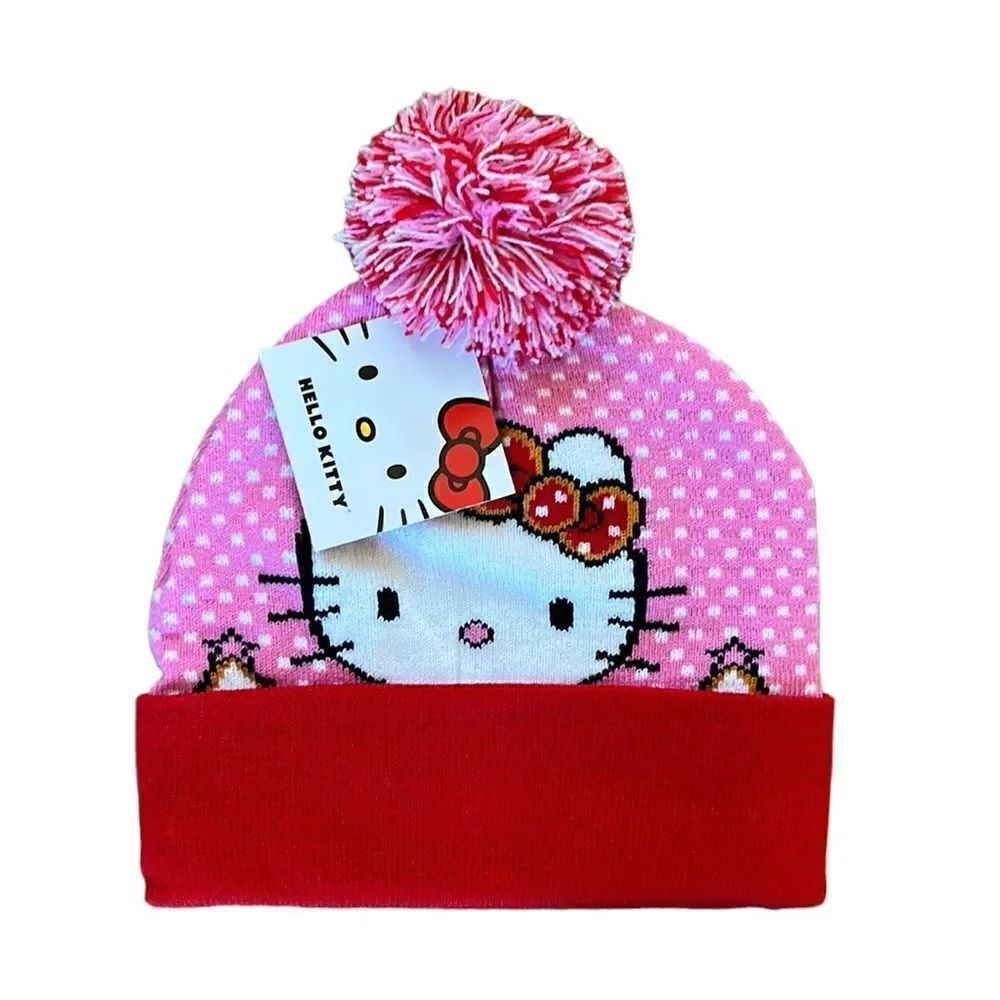 NEW Sanrio Hello Kitty Pom Beanie
